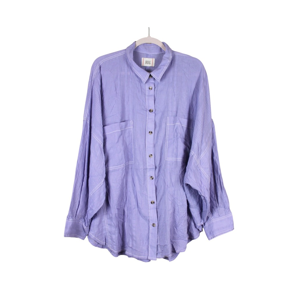 Urban Outfitters BDG Indie Sleaze Blue Poplin Boyfriend Oversized Shirt M